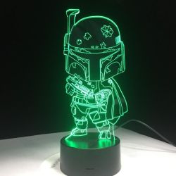 Lámpara 3D LED - Mandalorian