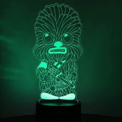 Lámpara 3D Star Wars para niños - Chewbacca - Multicolor