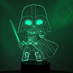 Lámpara 3D Star Wars diseño Darth Vader - Multicolor para regalar