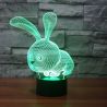 Lámpara 3D con forma de conejo para niños