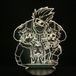 Lámpara 3D Naruto Kakashi Sasuke Sakura