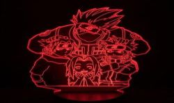 Lámpara 3D Naruto Kakashi Sasuke Sakura