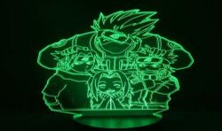 Lámpara 3D Naruto Kakashi Sasuke Sakura