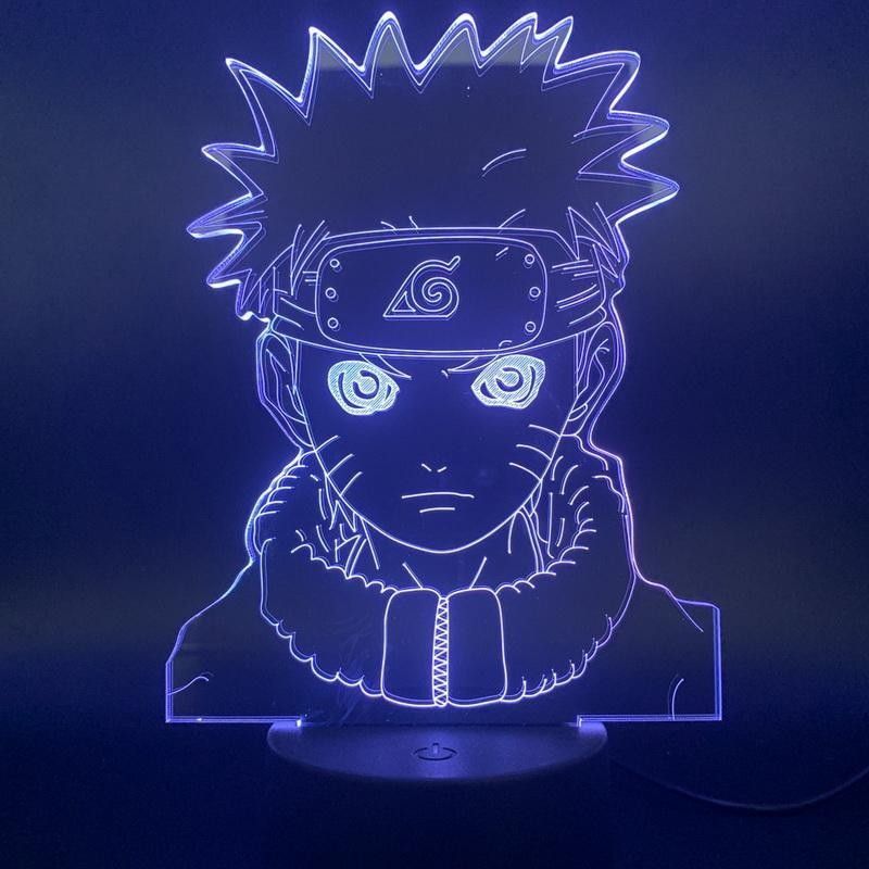 Lampara 3D metacrilato Uzumaki Naruto