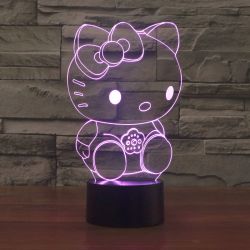 Lampara Infantil Hello Kitty 3D