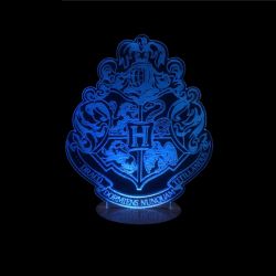 Lampara de Harry Potter - Logo Hogwarts 3D