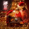 Lampara Infantil Hello Kitty 3D - Lámpara de mesilla de noche, luz nocturna táctil ilusión 3D, regalo para niños y niñas.
