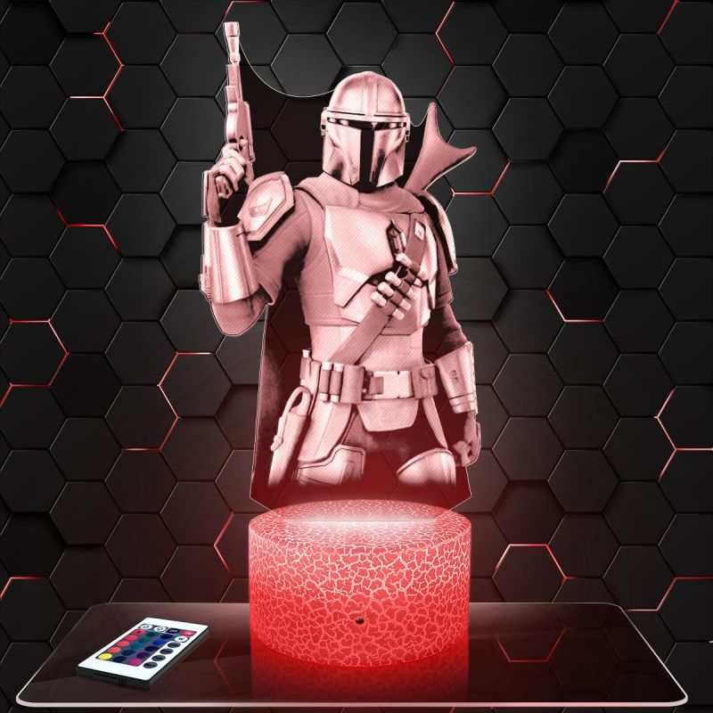 Lámpara Acrilico 3D LED - Mandalorian Lámpara Acrilico 3D LED - Mandalorian