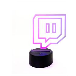 Lampara LED Decorado Twitch - Logotipo - Gamers - Streamers