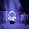 Lámpara LED Auriculares Gaming 3D